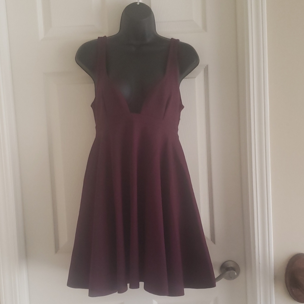 Burgundy summer dress